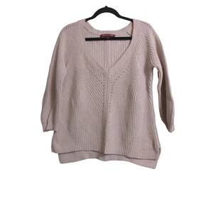 Comptoir Des Cotonniers Womens Pullover Sweater Beige Long Sleeve Wool Blend M